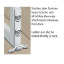 JIF Marine ASH 4-Step Anodized Aluminum Ladder With Mounting Hardware - Essenbay Marine