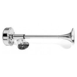Deluxe All Stainless Steel Shorty Single Trumpet - 12 V - Essenbay Marine