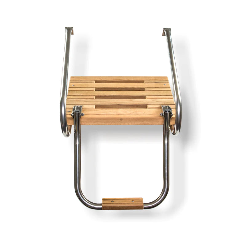 Whitecap Teak Inboard / Outboard Motors 1 Step Boat Swim Platform & Hand Rails - 60901 - Essenbay Marine