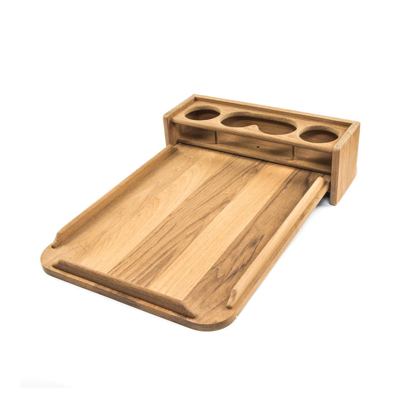 Whitecap Teak Four Drink Holder with Removable Cockpit Table 16"W x 24"L Part 61394 - Essenbay Marine