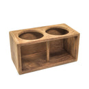 Whitecap Teak Two Drink Holder Rack Part 62610 - Essenbay Marine