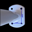 White Leaning Post with Flip Up Bolster Seats & Tackle / Storage Box - Essenbay Marine