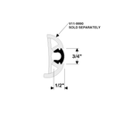 TACO Marine 3/4" x 1/2" Black Rub Rail Insert 88' V12-0307BKA88 - Essenbay Marine