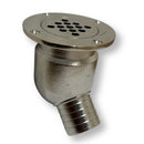 Marine Hardware 1-1/2" SS Flush Cockpit Ball Scupper Removable Grate SSSC15000 - Essenbay Marine