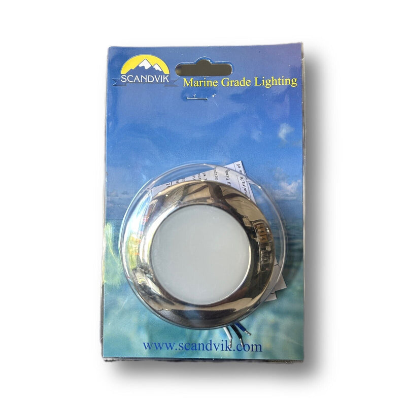 Scandvik Dual Color LED Down Courtesy Light Warm White/Blue with SS Trim 41376P - Essenbay Marine