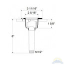 Scandvik Marine Recessed Transom Shower Black with 13' Nylon Hose - Essenbay Marine