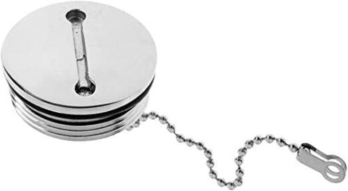 Marine Hardware 316 SS Replacement Deck Fill Cap & 6" Ball Chain SSDF66399 - Essenbay Marine