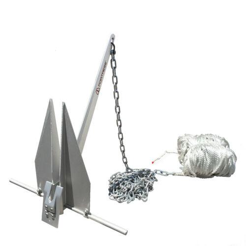 FORTRESS FX-11-AS 7LB Aluminum Anchor 28-32' Boats Complete Anchoring System - Essenbay Marine