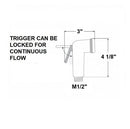 Scandvik Straight Standard GRP Trigger Sprayer Handle 10279P - Essenbay Marine