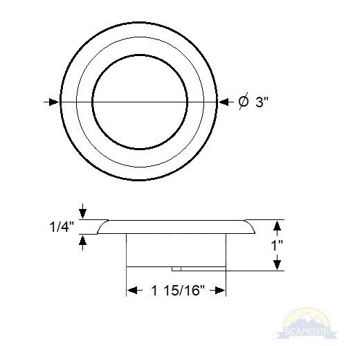 Scandvik A3 Dual Color LED Down Ceiling Courtesy Light Warm White/Blue 41377P - Essenbay Marine