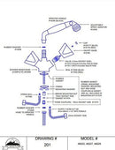 Scandvik Chrome & Black Combination Faucet w/ 5' Black Nylon Hose 46027 - Essenbay Marine