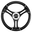 Schmitt Torcello Wheel 04 Series - All Polyurethane w/Chrome Rim Trim, 3/4" Tapered Shaft  PU041141-02 - Essenbay Marine