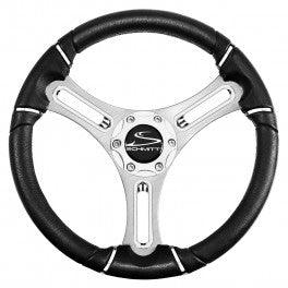 Schmitt Torcello Wheel 04 Series - All Polyurethane w/Chrome Rim Trim, 3/4" Tapered Shaft  PU043141-12 - Essenbay Marine