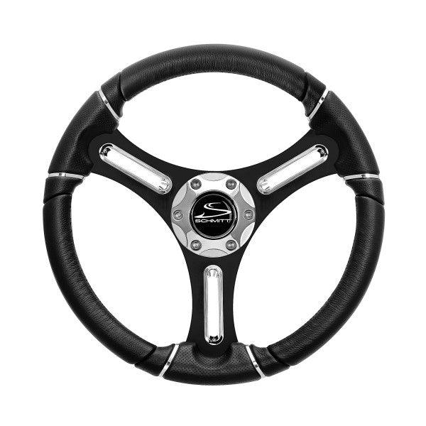 Schmitt Torcello Wheel 04 Series - All Polyurethane w/Chrome Rim Trim, 3/4" Tapered Shaft  PU041141-12 - Essenbay Marine